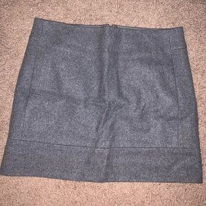 J Crew. Wool Blend Grey Mini Skirt
